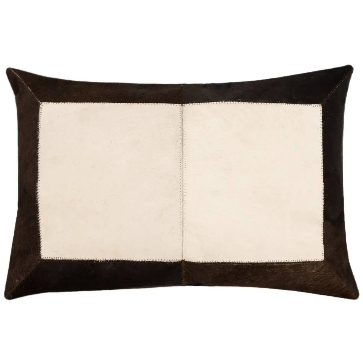 Canvello Genuine Cowhide Leather Decorative Throw Pillows - Handmade Patchwork Boho Accent Pillows For Sofa Couch Bed