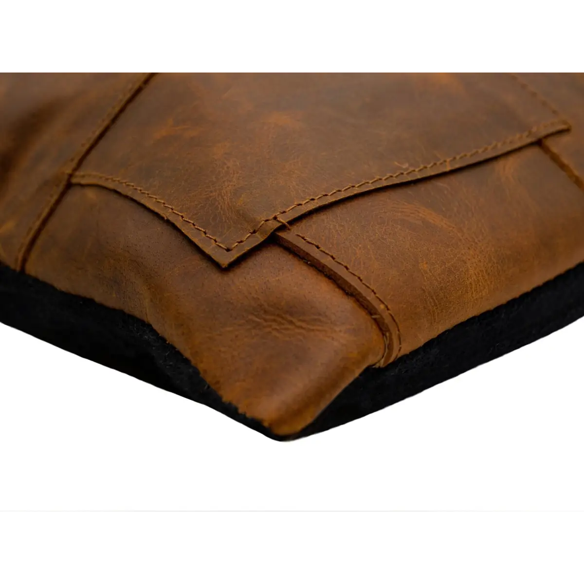 Canvello Genuine Cowhide Leather Decorative Throw Pillows - Handmade Patchwork Boho Accent Pillows For Sofa Couch Bed