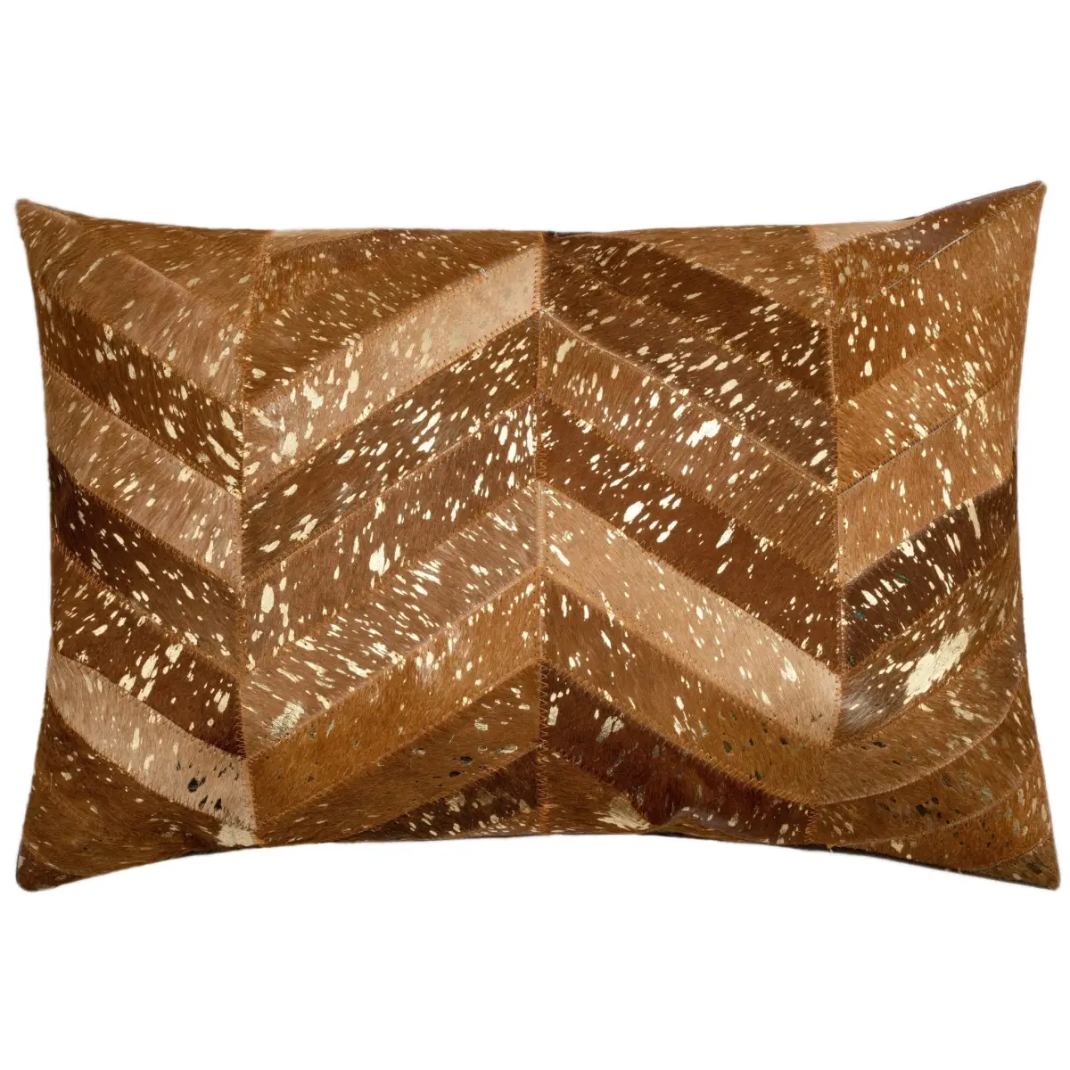 Canvello Genuine Cowhide Leather Decorative Throw Pillows - Handmade Patchwork Boho Accent Pillows For Sofa Couch Bed