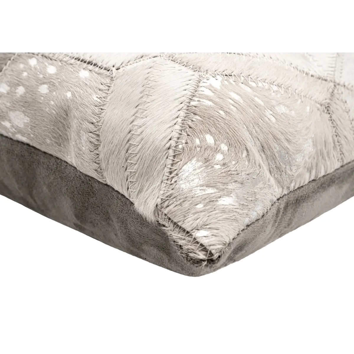 Canvello Genuine Cowhide Leather Decorative Throw Pillows - Handmade Patchwork Boho Accent Pillows For Sofa Couch Bed