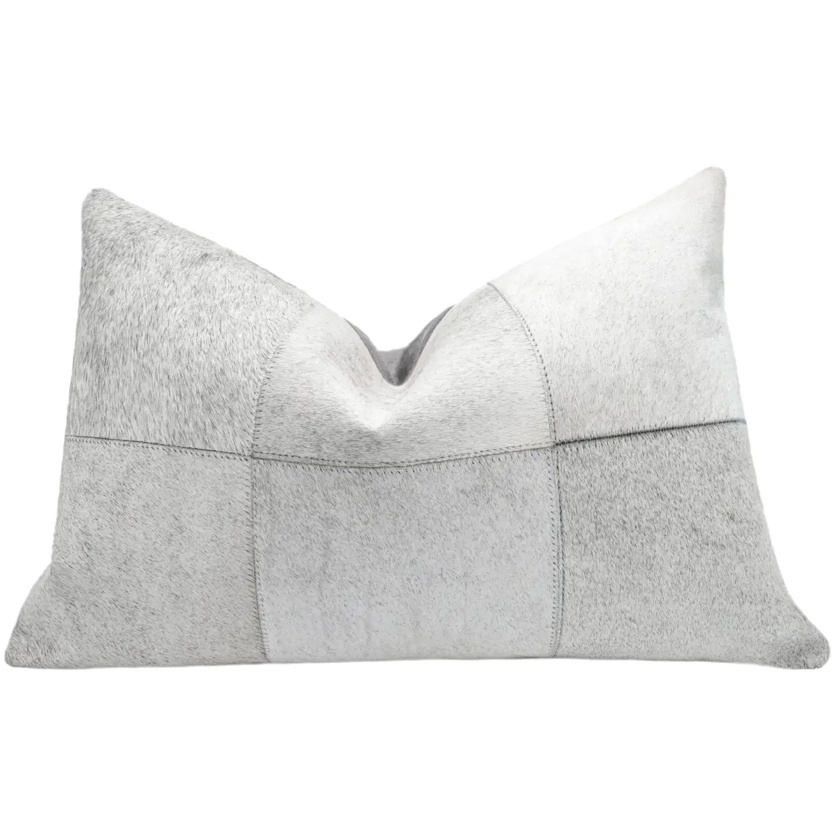 Canvello Genuine Cowhide Leather Decorative Throw Pillows - Handmade Patchwork Boho Accent Pillows For Sofa Couch Bed