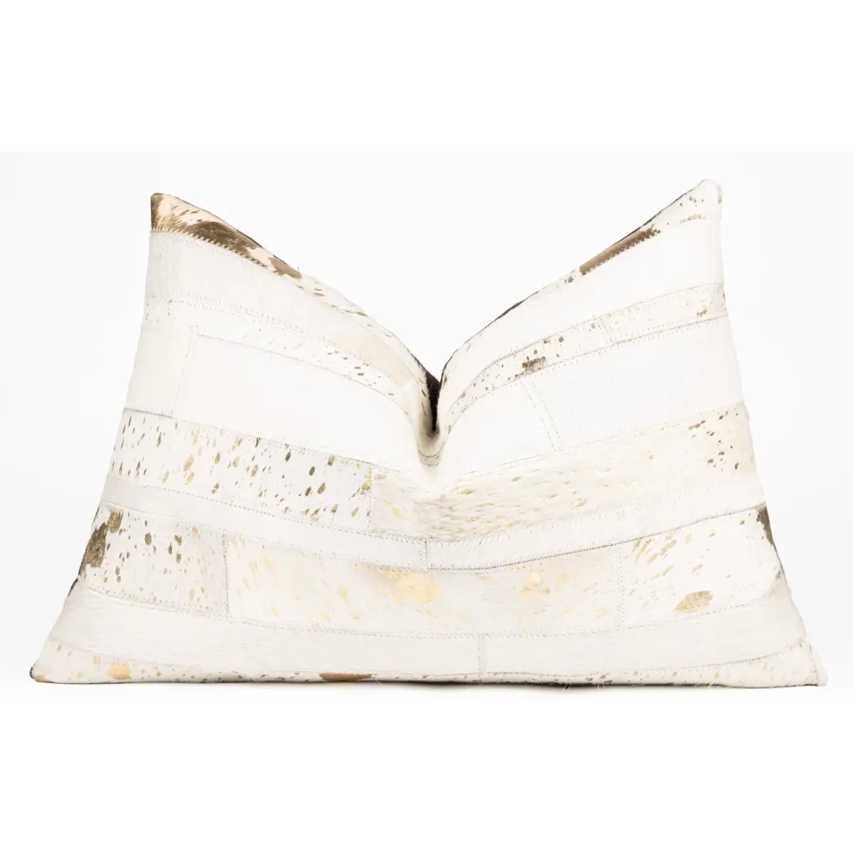 Canvello Genuine Cowhide Leather Decorative Throw Pillows - Handmade Patchwork Boho Accent Pillows For Sofa Couch Bed