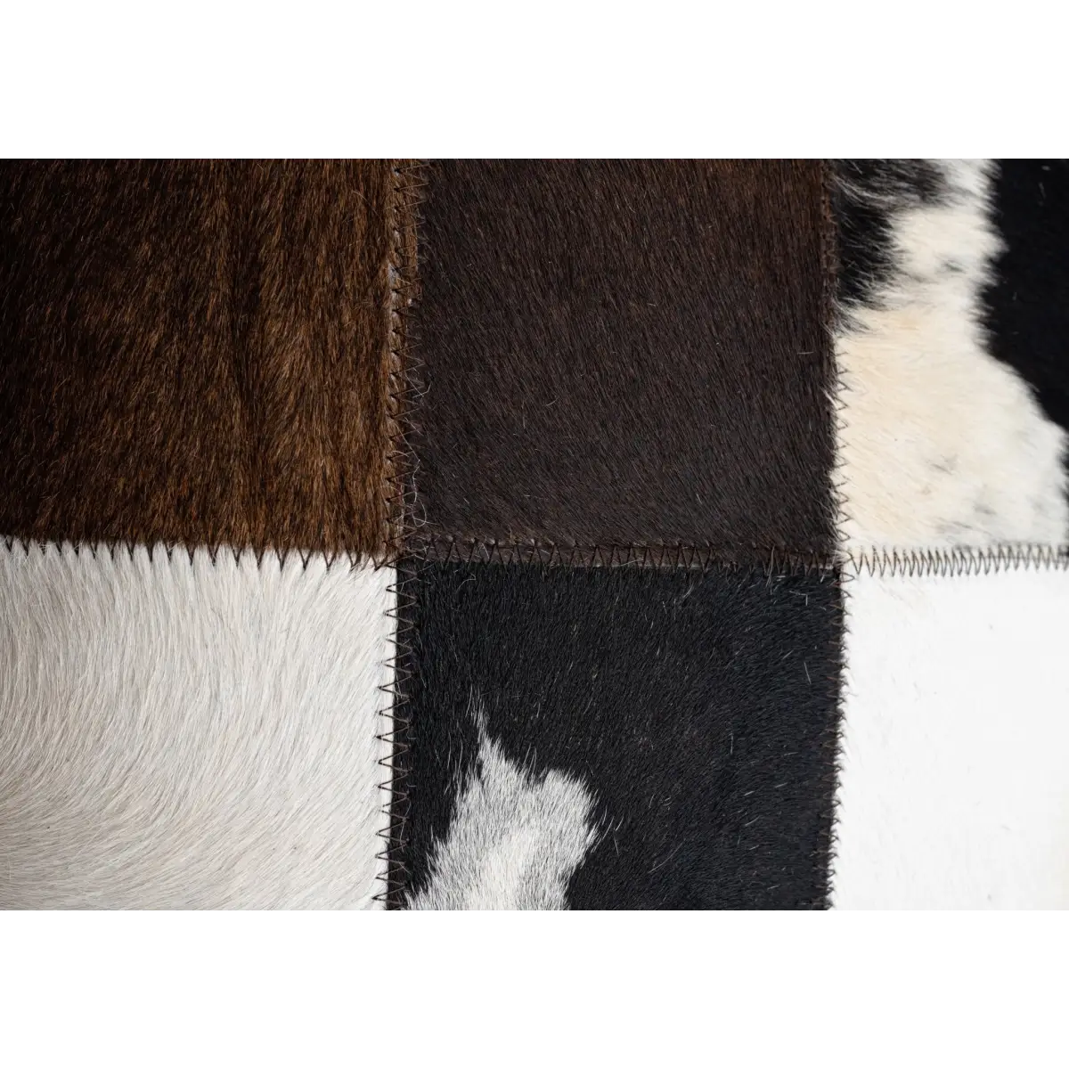 Canvello Genuine Cowhide Leather Decorative Throw Pillows - Handmade Patchwork Boho Accent Pillows For Sofa Couch Bed