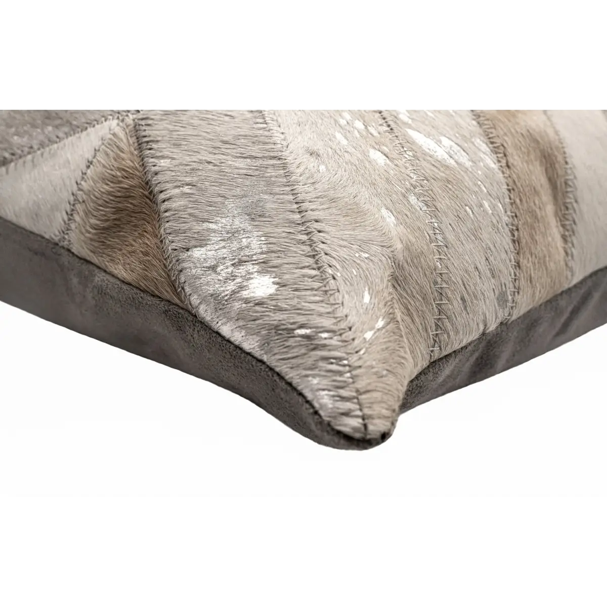 Canvello Genuine Cowhide Leather Decorative Throw Pillows - Handmade Patchwork Boho Accent Pillows For Sofa Couch Bed