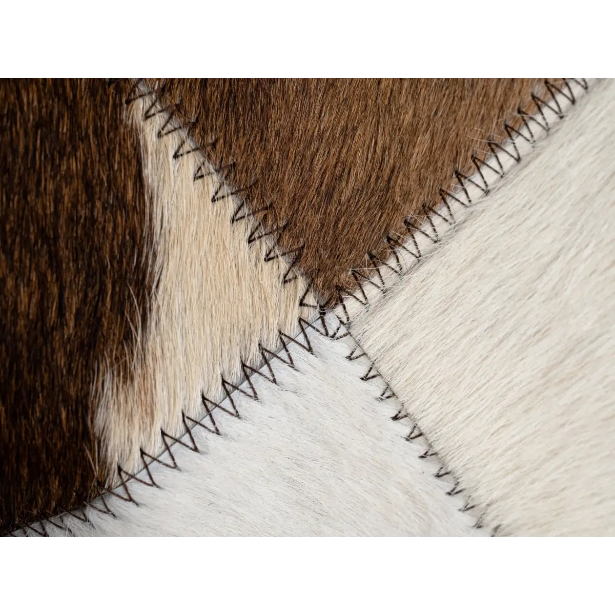 Canvello Genuine Cowhide Leather Decorative Throw Pillows - Handmade Patchwork Boho Accent Pillows For Sofa Couch Bed