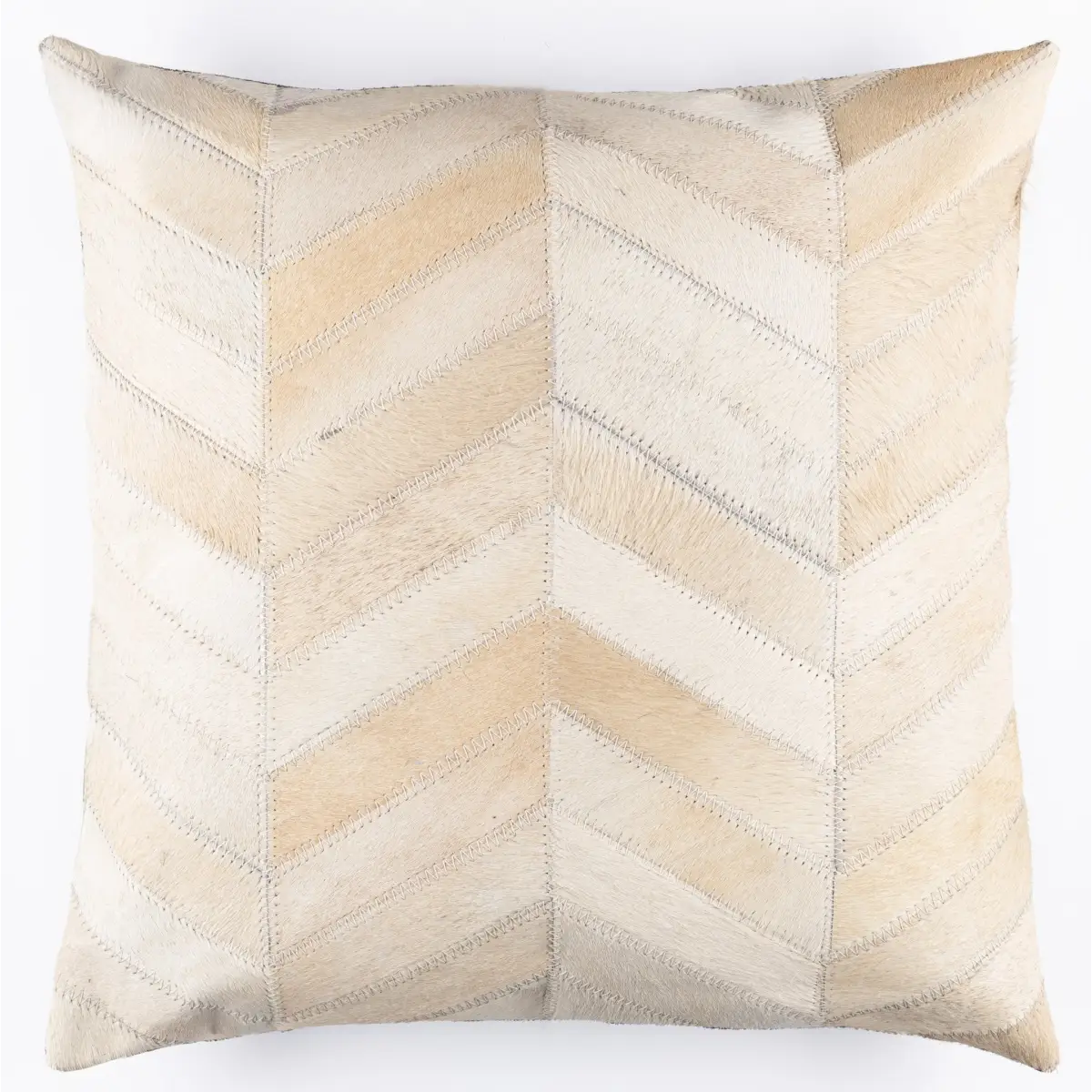 Canvello Genuine Cowhide Leather Decorative Throw Pillows - Handmade Patchwork Boho Accent Pillows For Sofa Couch Bed