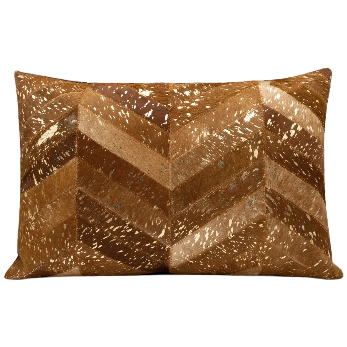 Canvello Genuine Cowhide Leather Decorative Throw Pillows - Handmade Patchwork Boho Accent Pillows For Sofa Couch Bed