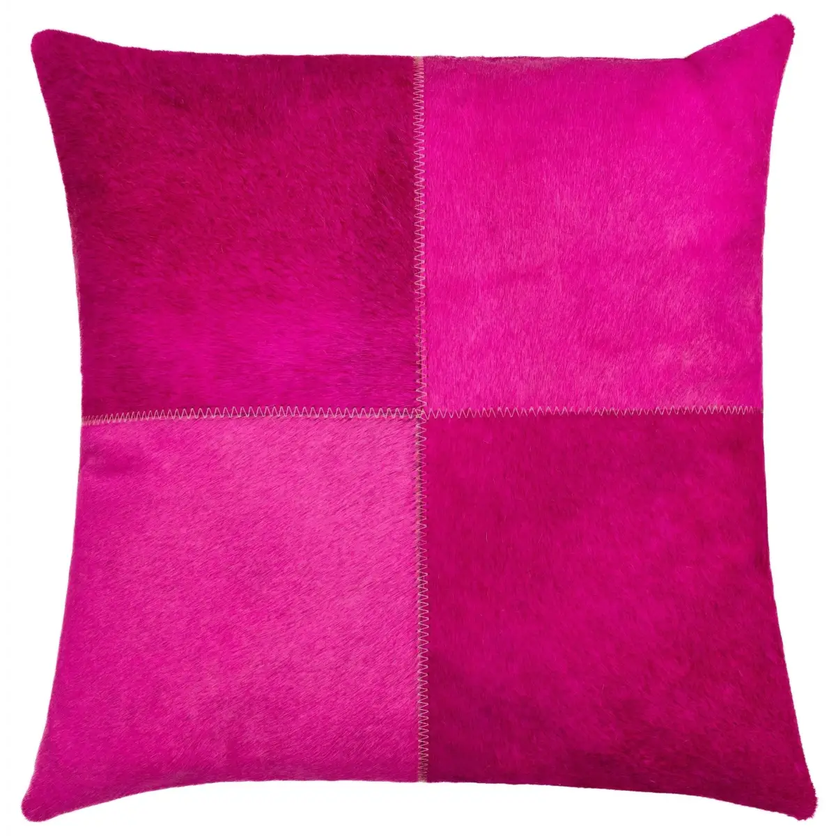 Canvello Genuine Cowhide Leather Decorative Throw Pillows - Handmade Patchwork Boho Accent Pillows For Sofa Couch Bed