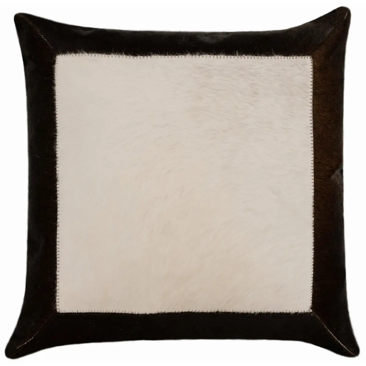 Canvello Genuine Cowhide Leather Decorative Throw Pillows - Handmade Patchwork Boho Accent Pillows For Sofa Couch Bed