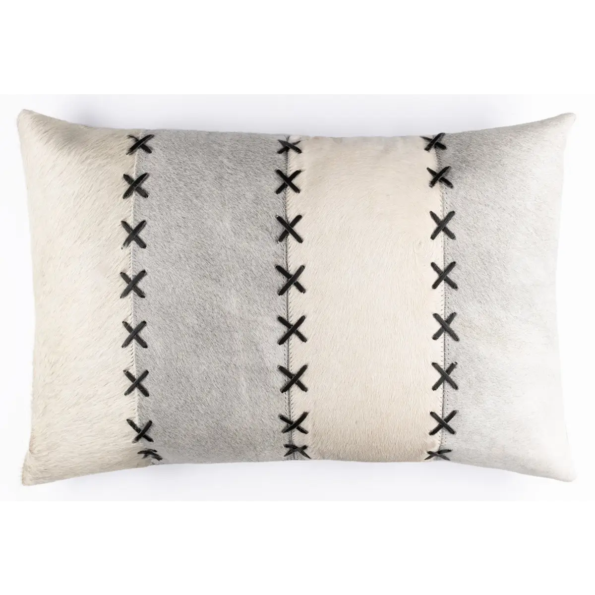 Canvello Genuine Cowhide Leather Decorative Throw Pillows - Handmade Patchwork Boho Accent Pillows For Sofa Couch Bed