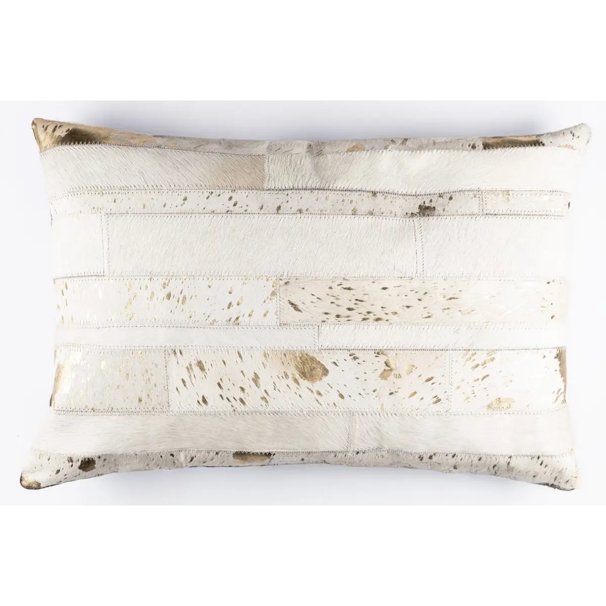 Canvello Genuine Cowhide Leather Decorative Throw Pillows - Handmade Patchwork Boho Accent Pillows For Sofa Couch Bed