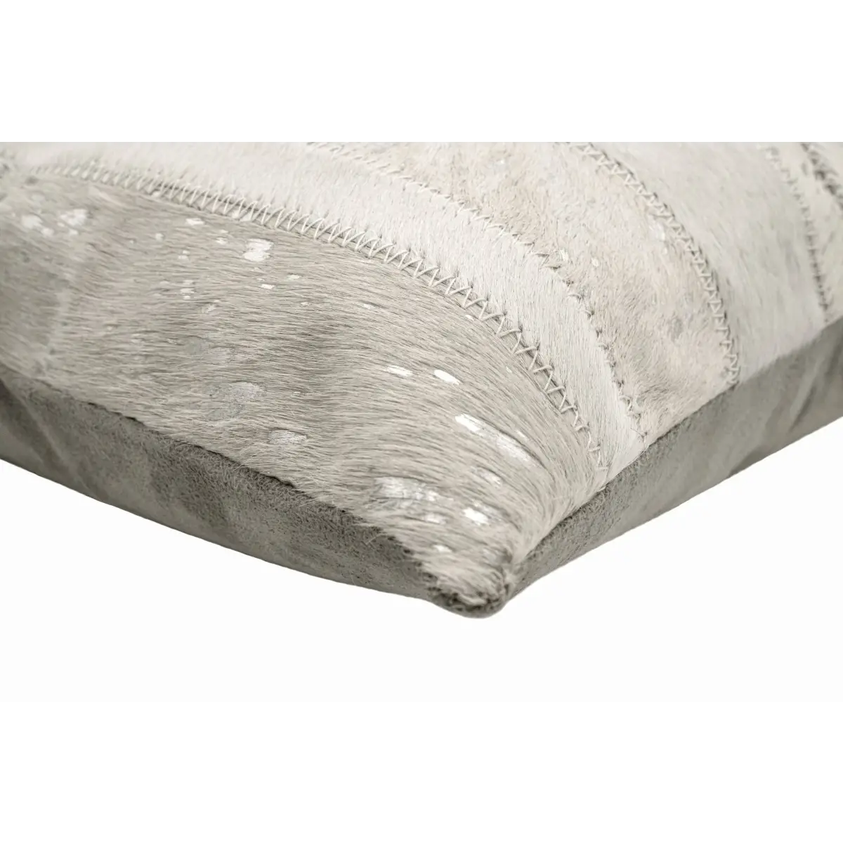 Canvello Genuine Cowhide Leather Decorative Throw Pillows - Handmade Patchwork Boho Accent Pillows For Sofa Couch Bed