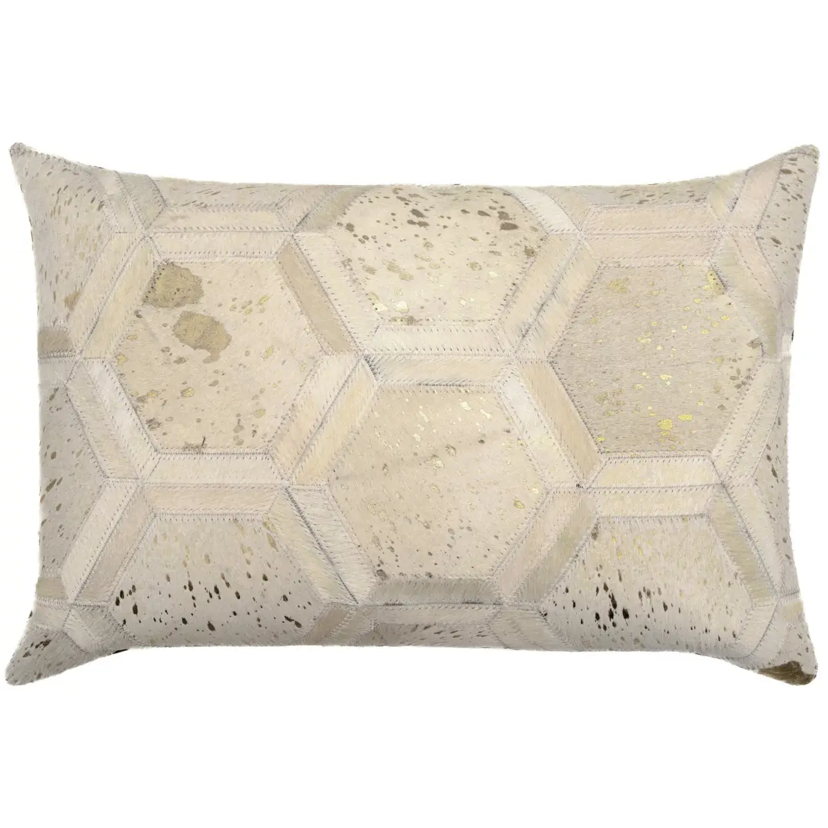Canvello Genuine Cowhide Leather Decorative Throw Pillows - Handmade Patchwork Boho Accent Pillows For Sofa Couch Bed