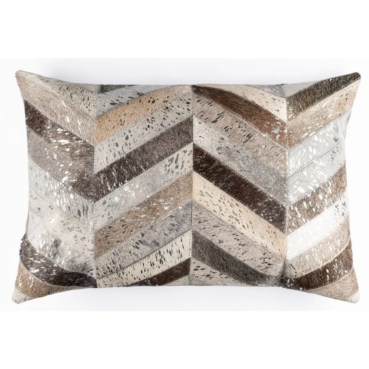 Canvello Genuine Cowhide Leather Decorative Throw Pillows - Handmade Patchwork Boho Accent Pillows For Sofa Couch Bed