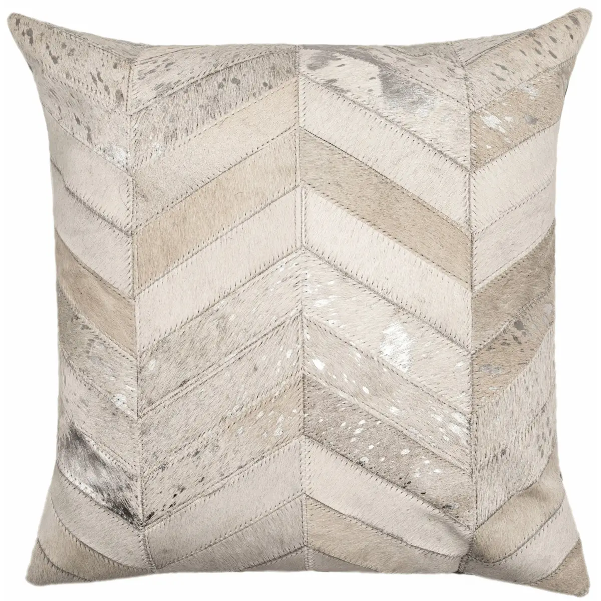 Canvello Genuine Cowhide Leather Decorative Throw Pillows - Handmade Patchwork Boho Accent Pillows For Sofa Couch Bed