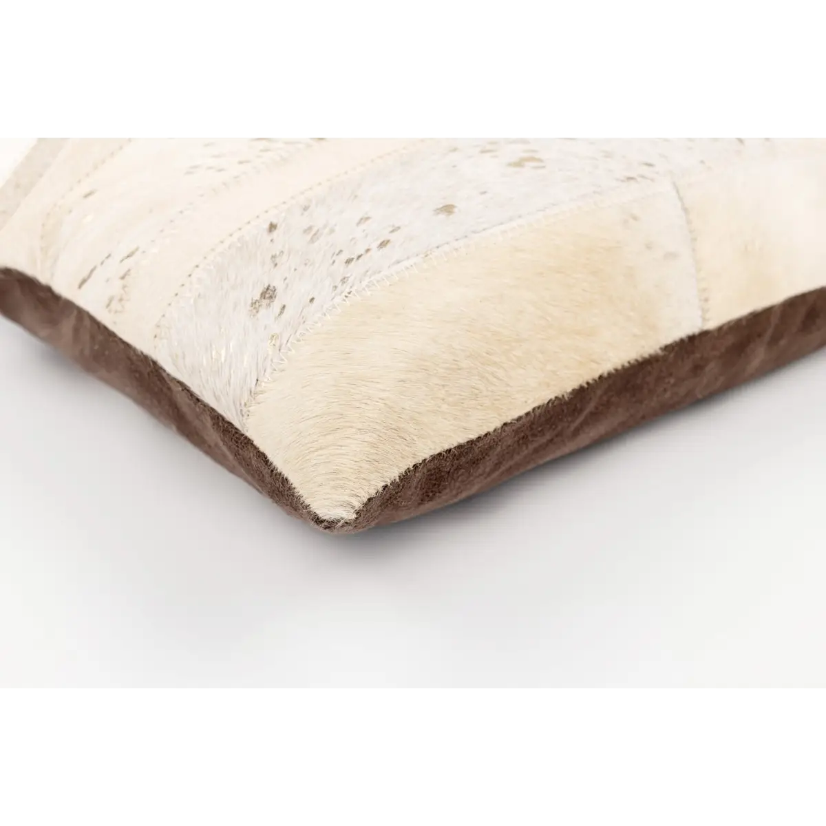 Canvello Genuine Cowhide Leather Decorative Throw Pillows - Handmade Patchwork Boho Accent Pillows For Sofa Couch Bed