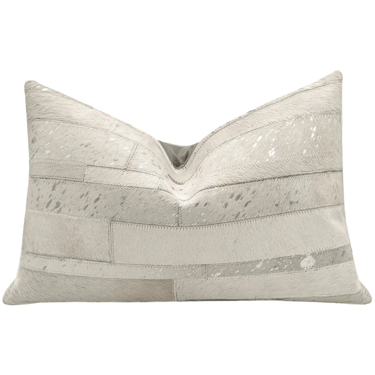 Canvello Genuine Cowhide Leather Decorative Throw Pillows - Handmade Patchwork Boho Accent Pillows For Sofa Couch Bed