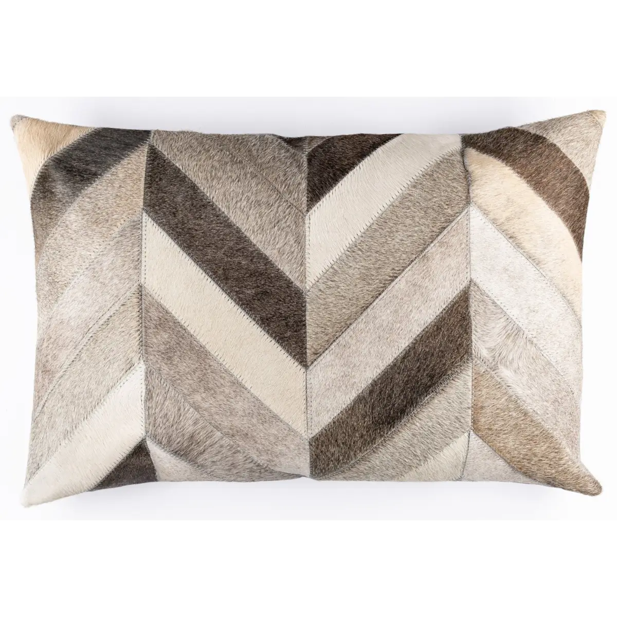 Canvello Genuine Cowhide Leather Decorative Throw Pillows - Handmade Patchwork Boho Accent Pillows For Sofa Couch Bed