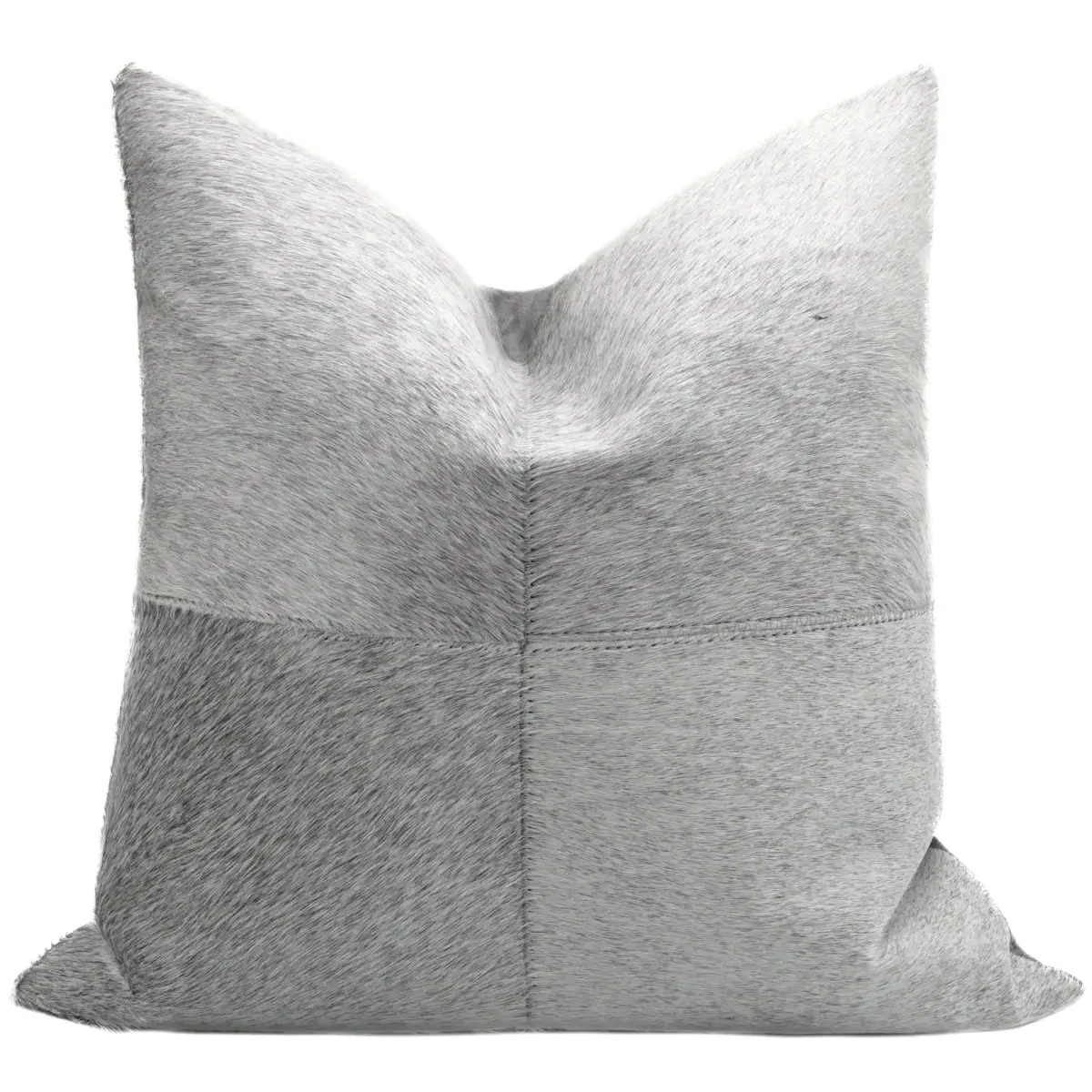 Canvello Genuine Cowhide Leather Decorative Throw Pillows - Handmade Patchwork Boho Accent Pillows For Sofa Couch Bed