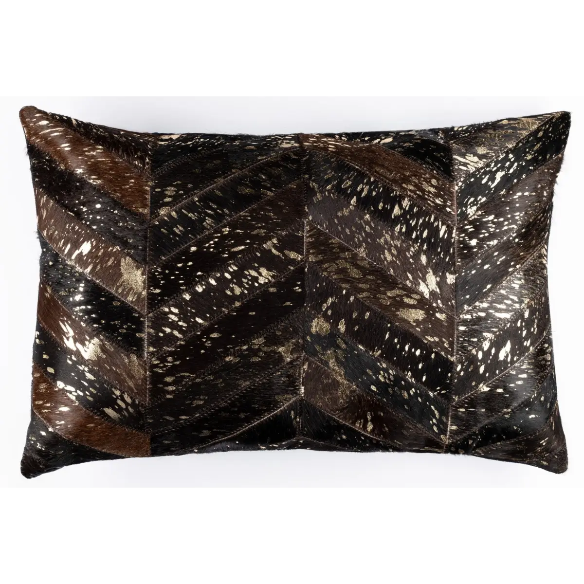 Canvello Genuine Cowhide Leather Decorative Throw Pillows - Handmade Patchwork Boho Accent Pillows For Sofa Couch Bed