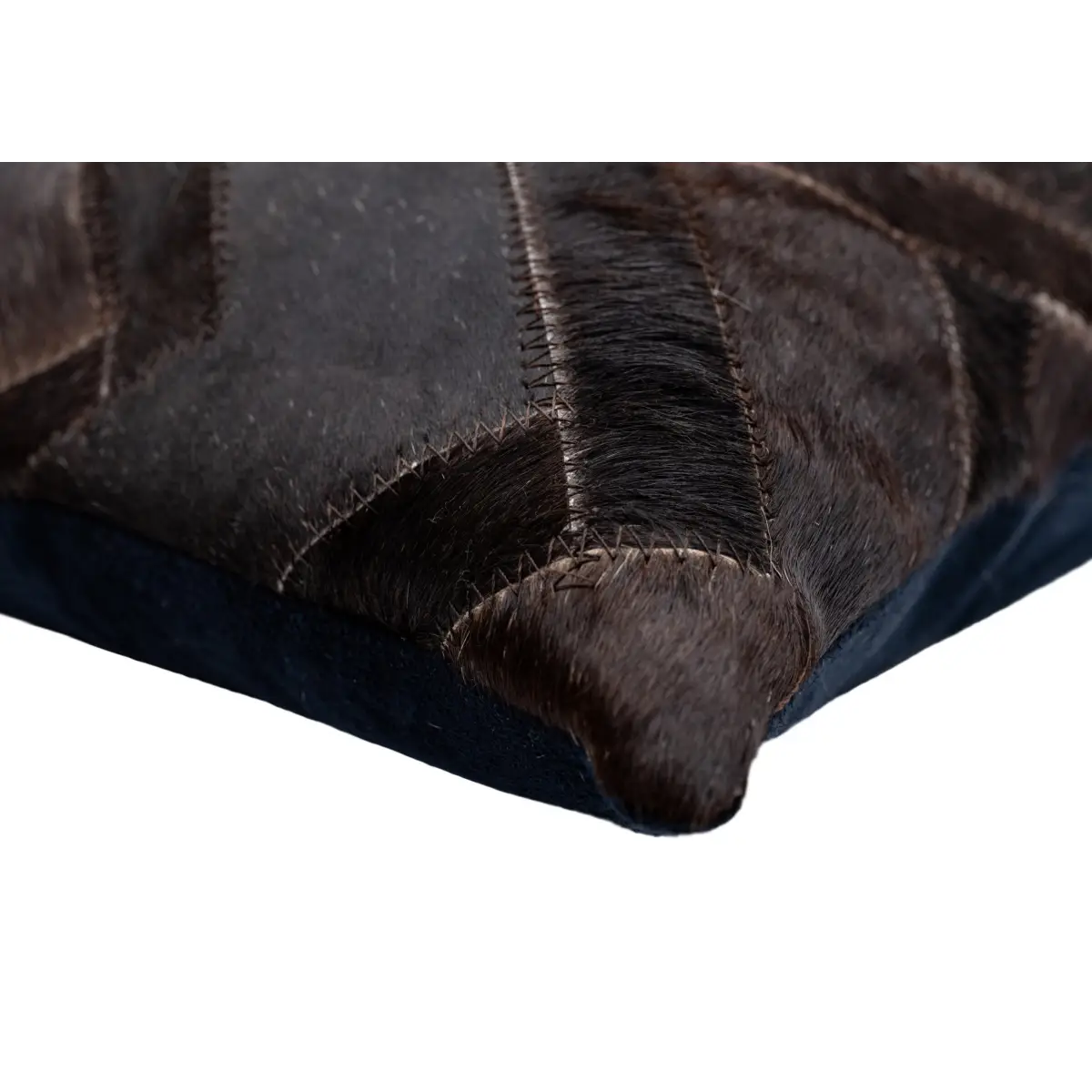 Canvello Genuine Cowhide Leather Decorative Throw Pillows - Handmade Patchwork Boho Accent Pillows For Sofa Couch Bed
