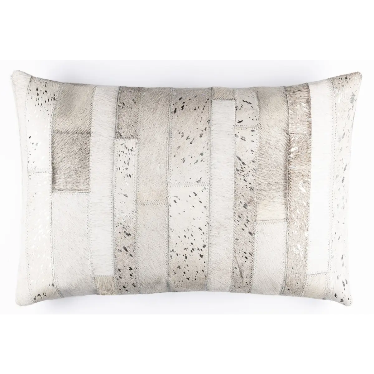Canvello Genuine Cowhide Leather Decorative Throw Pillows - Handmade Patchwork Boho Accent Pillows For Sofa Couch Bed