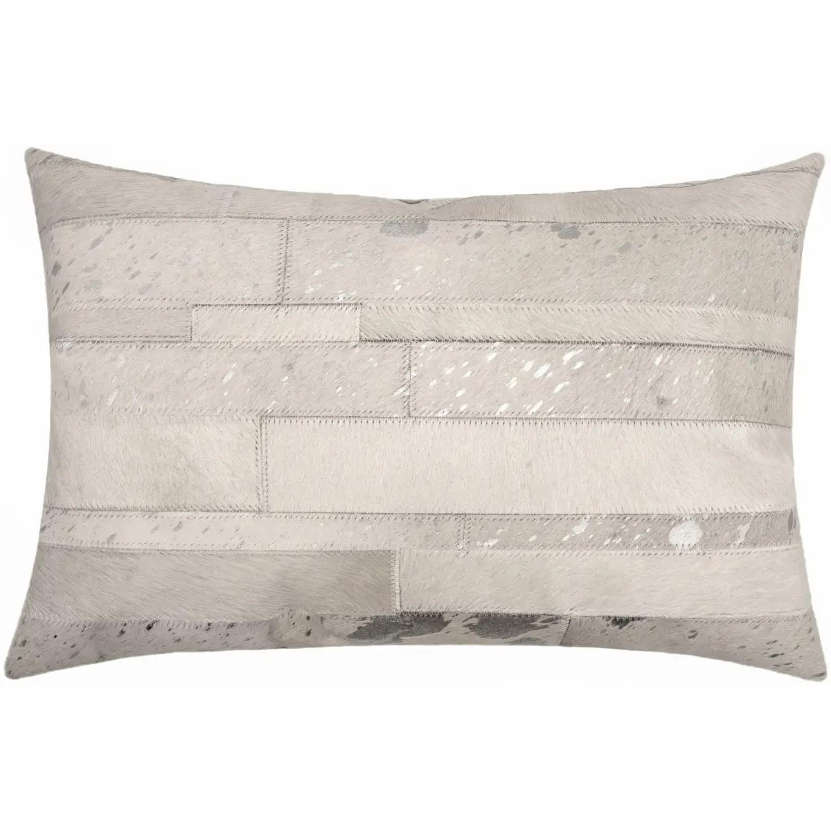 Canvello Genuine Cowhide Leather Decorative Throw Pillows - Handmade Patchwork Boho Accent Pillows For Sofa Couch Bed