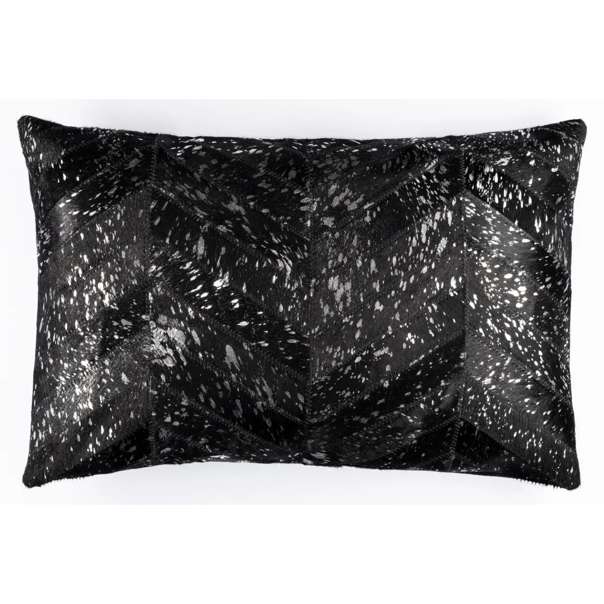 Canvello Genuine Cowhide Leather Decorative Throw Pillows - Handmade Patchwork Boho Accent Pillows For Sofa Couch Bed