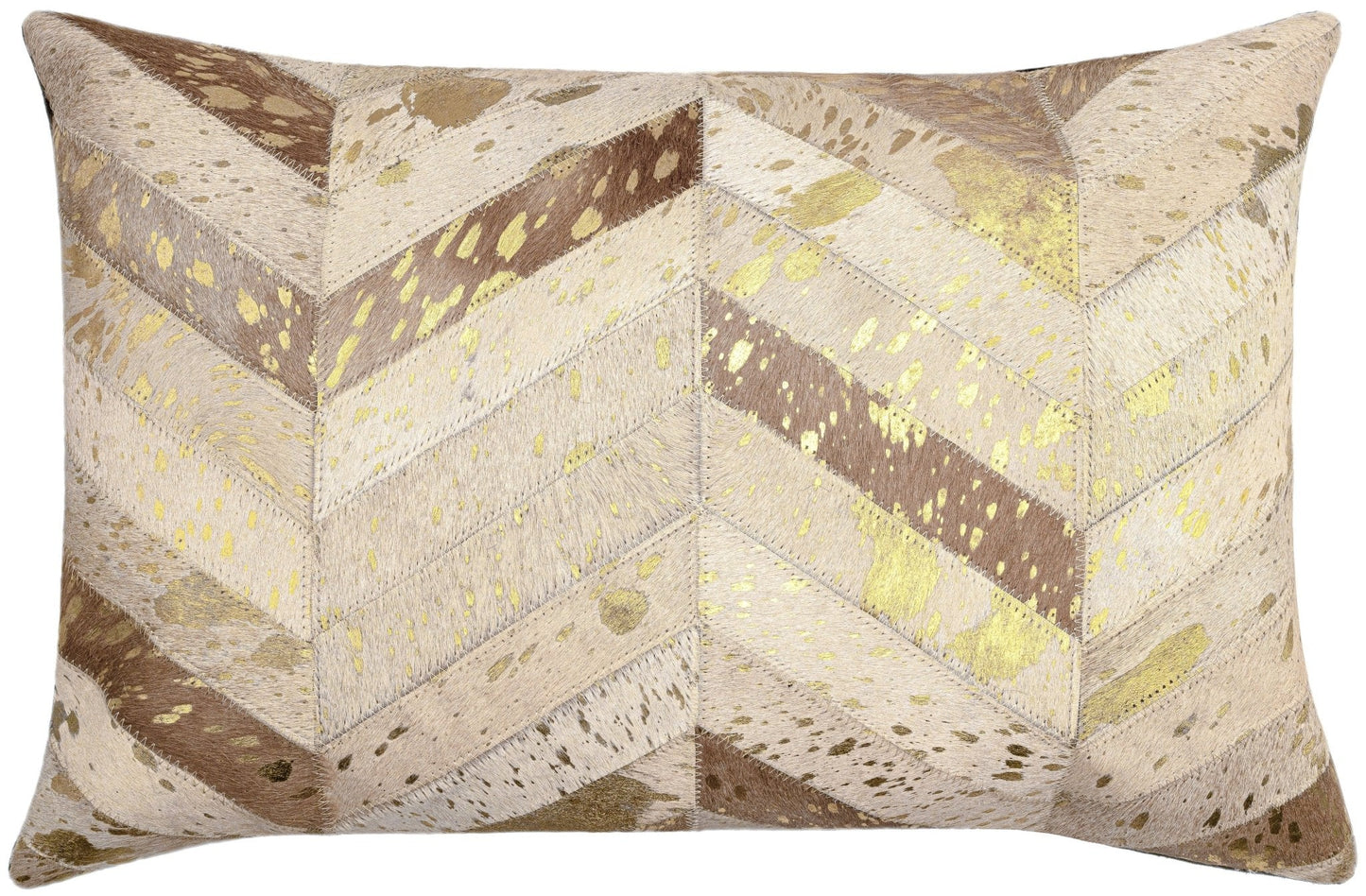 Cojines decorativos de piel de vaca auténtica Canvello - Cojines decorativos de patchwork boho hechos a mano para sofá, sillón, cama, silla - Fundas de almohadas de granja del suroeste del oeste con inserto de plumas incluido)