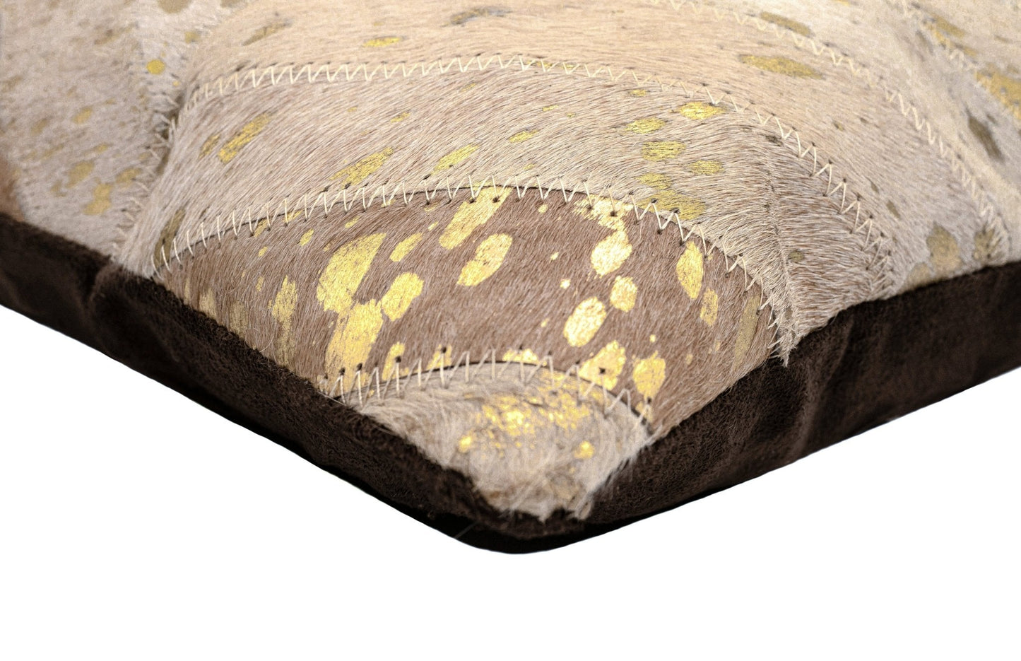 Cojines decorativos de piel de vaca auténtica Canvello - Cojines decorativos de patchwork boho hechos a mano para sofá, sillón, cama, silla - Fundas de almohadas de granja del suroeste del oeste con inserto de plumas incluido)