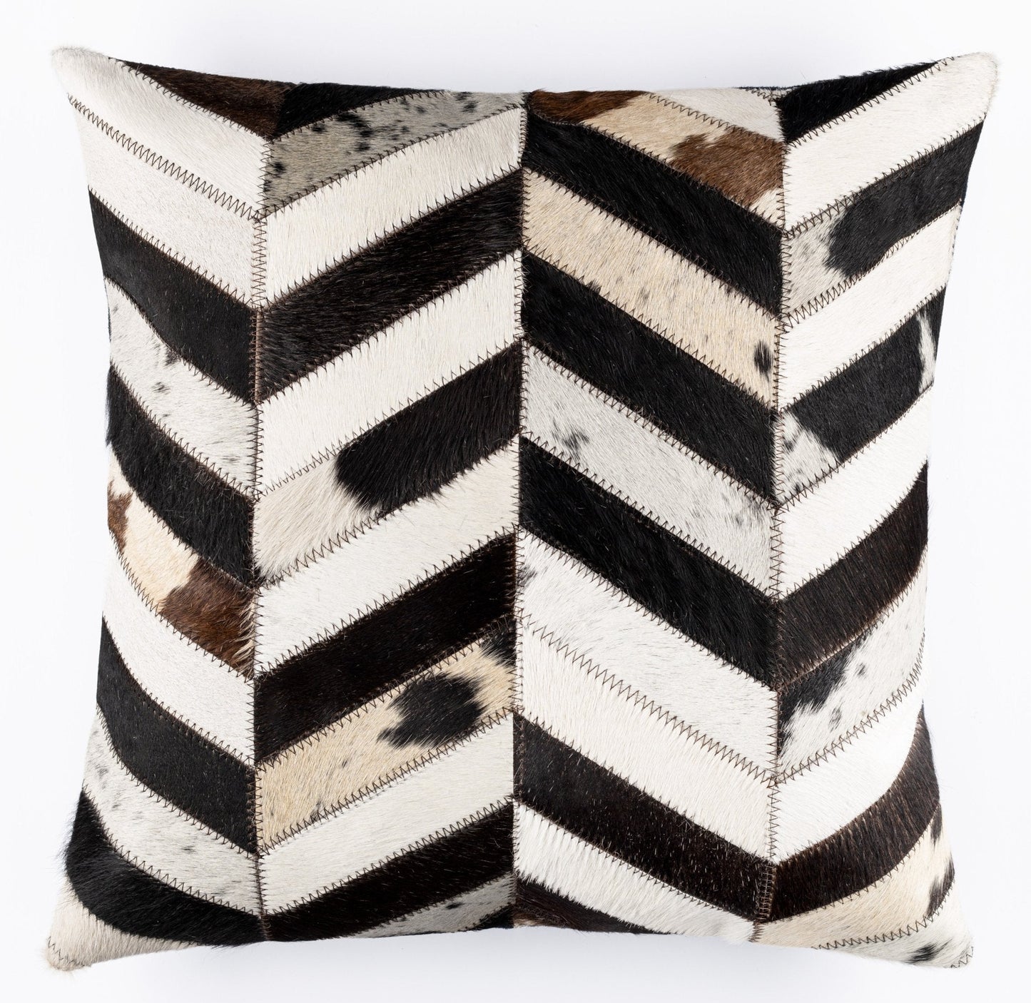 Cojines decorativos de piel de vaca auténtica Canvello: cojines decorativos bohemios con patchwork hechos a mano para sofá, sillón, cama y silla; fundas de almohadas de estilo rústico del suroeste del oeste con relleno de plumas incluido