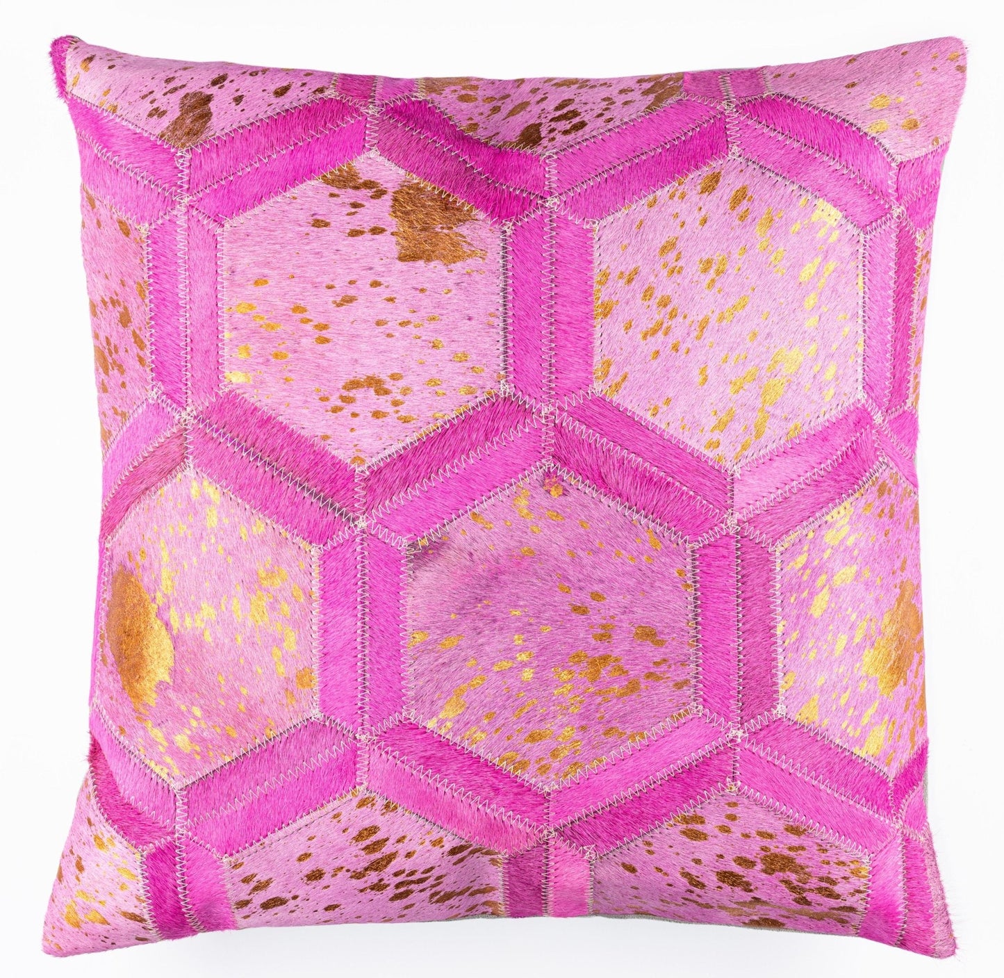 Cojines decorativos de piel de vaca auténtica Canvello: cojines decorativos bohemios con patchwork hechos a mano para sofá, sillón, cama y silla; fundas de almohadas de estilo rústico del suroeste del oeste con relleno de plumas incluido