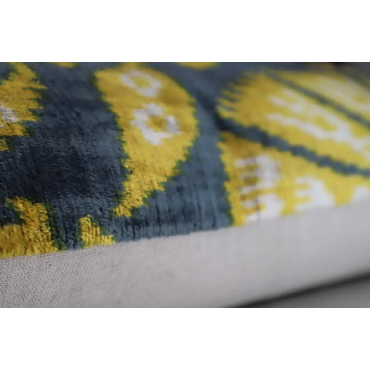 Canvello Gold Gray Handmade 16x24 Silk Velvet Pillow Organic Veg Dyed Down/Feather Filled - Canvello
