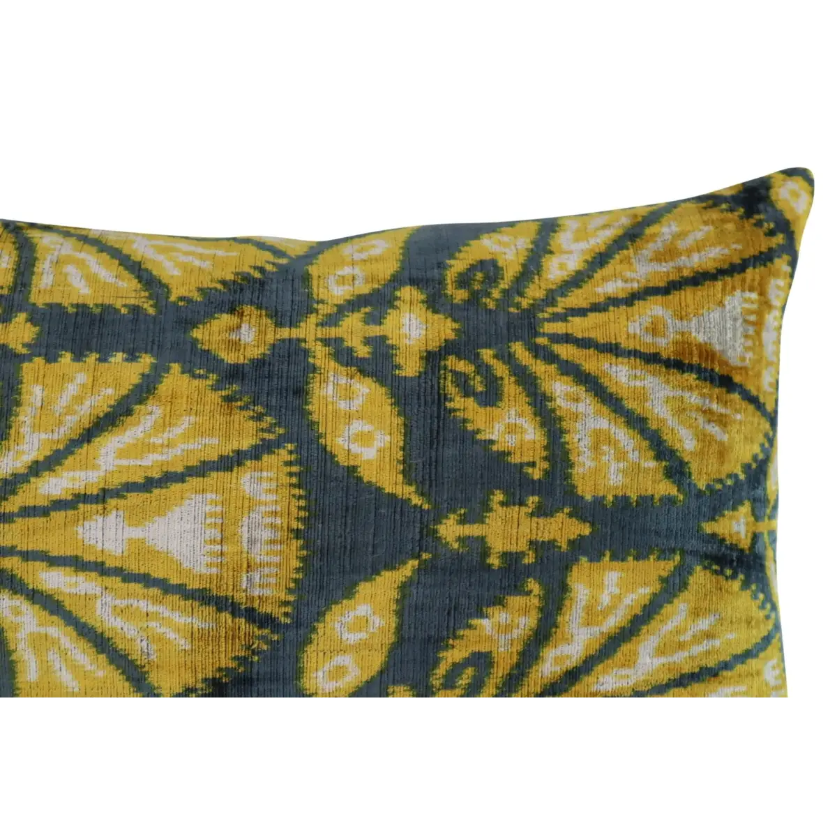Canvello Gold Gray Handmade 16x24 Silk Velvet Pillow Organic Veg Dyed Down/Feather Filled - Canvello