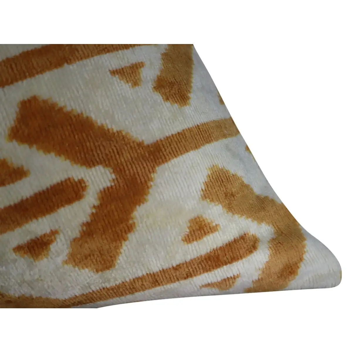 Canvello Gold Ivory Handmade 16x24 Silk Velvet Pillow Organic Veg Dyed Down/Feather Filled - Canvello