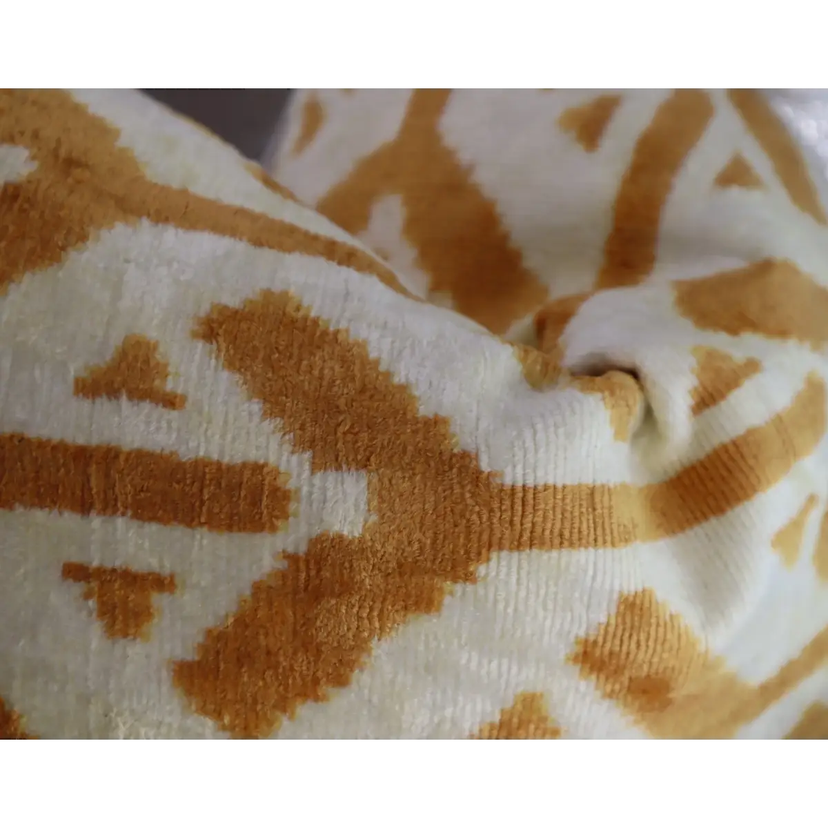 Canvello Gold Ivory Handmade 16x24 Silk Velvet Pillow Organic Veg Dyed Down/Feather Filled - Canvello
