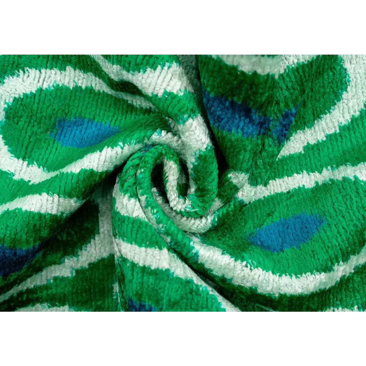 Canvello Green Blue Handmade 16x16 Silk Velvet Pillow Organic Veg Dyed Down/Feather Filled - Canvello
