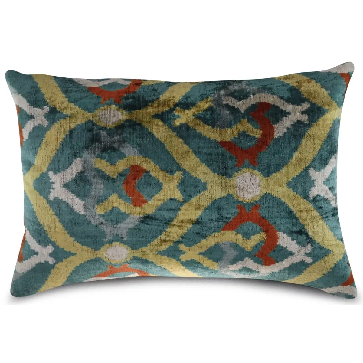 Canvello Green Gold Handmade 16x24 Silk Velvet Pillow Organic Veg Dyed Down/Feather Filled - Canvello