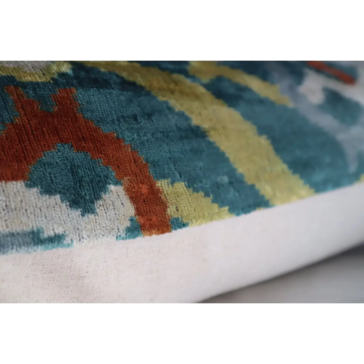 Canvello Green Gold Handmade 16x24 Silk Velvet Pillow Organic Veg Dyed Down/Feather Filled - Canvello