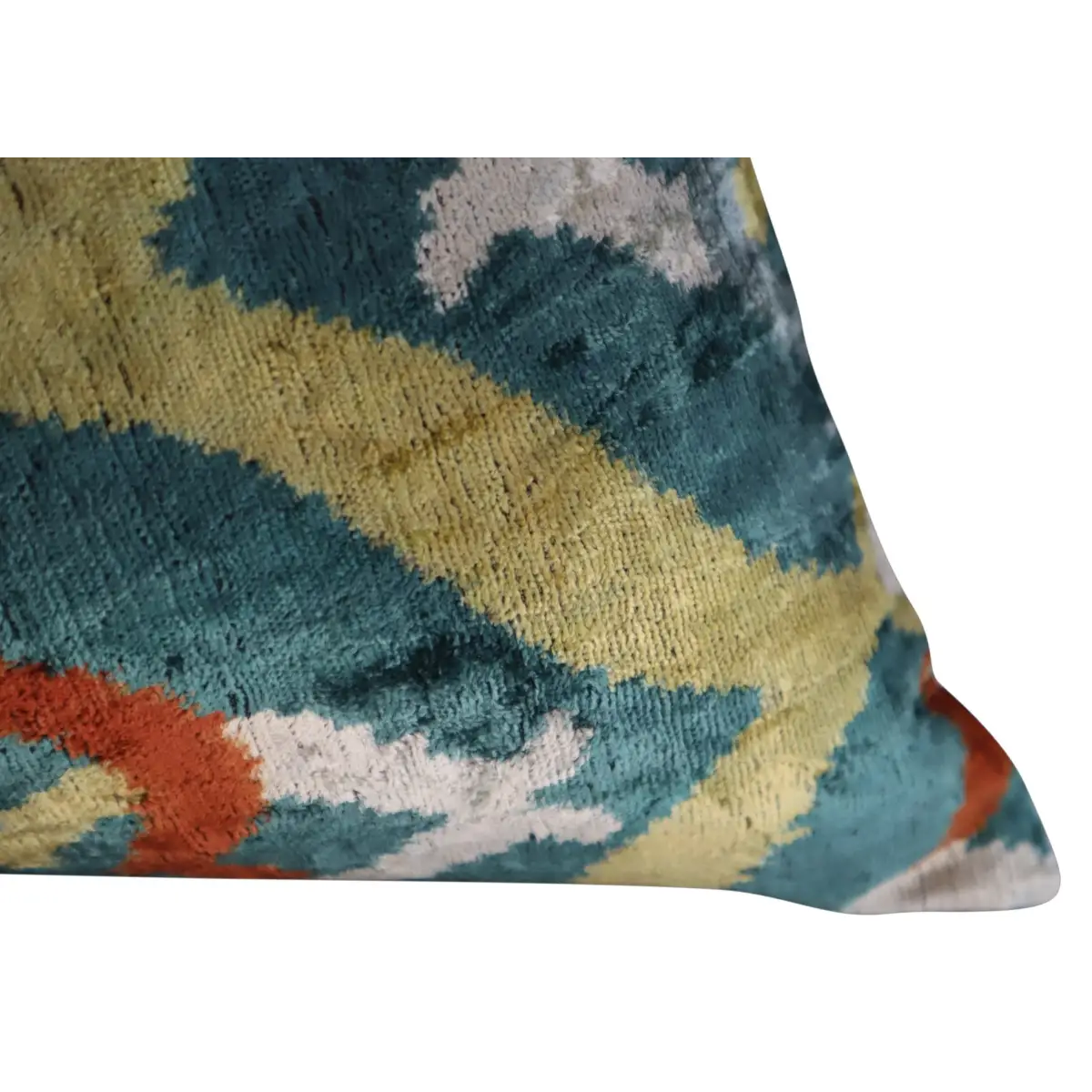 Canvello Green Gold Handmade 16x24 Silk Velvet Pillow Organic Veg Dyed Down/Feather Filled - Canvello