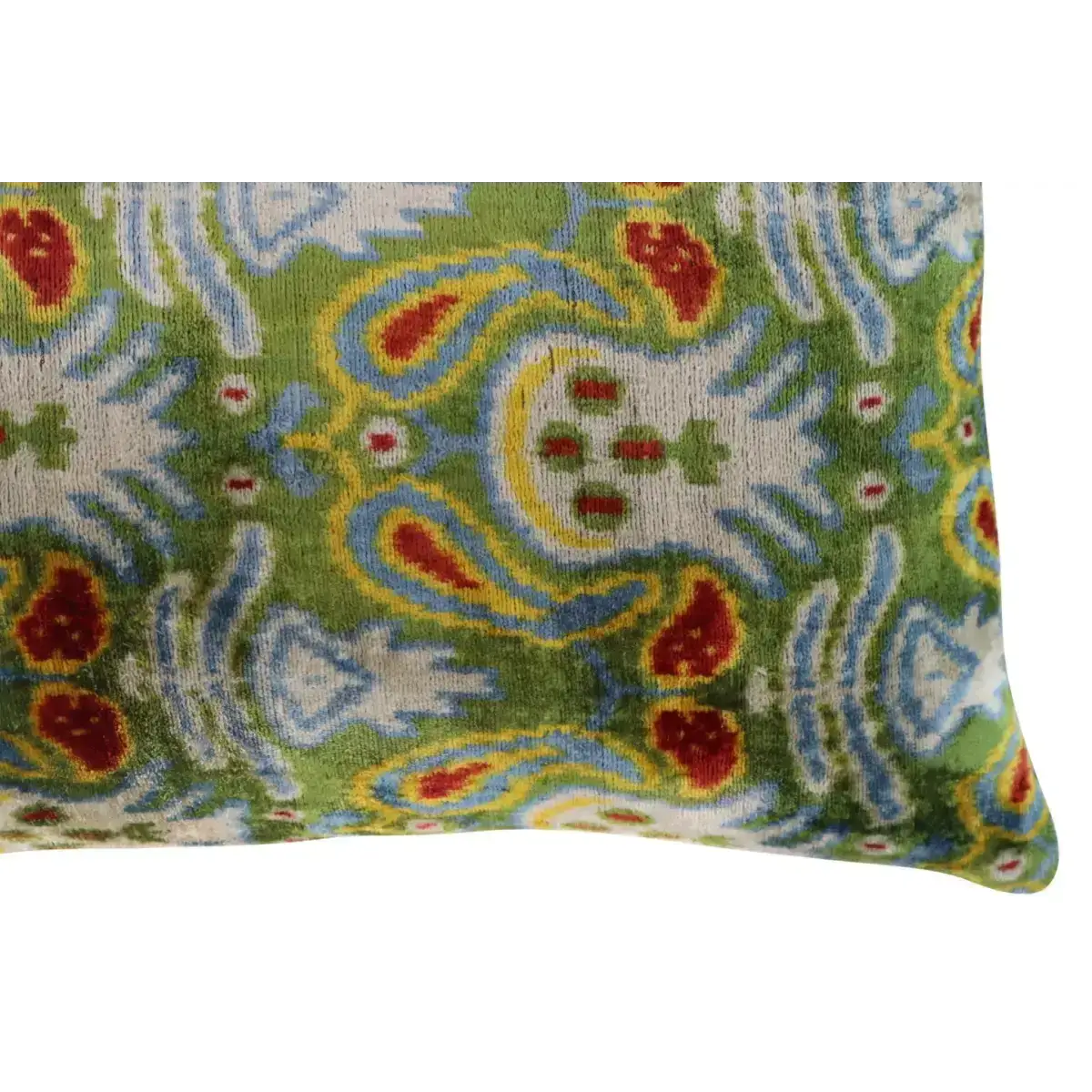 Canvello Green Handmade 16x24 Silk Velvet Pillow Organic Veg Dyed Down/Feather Filled - Canvello