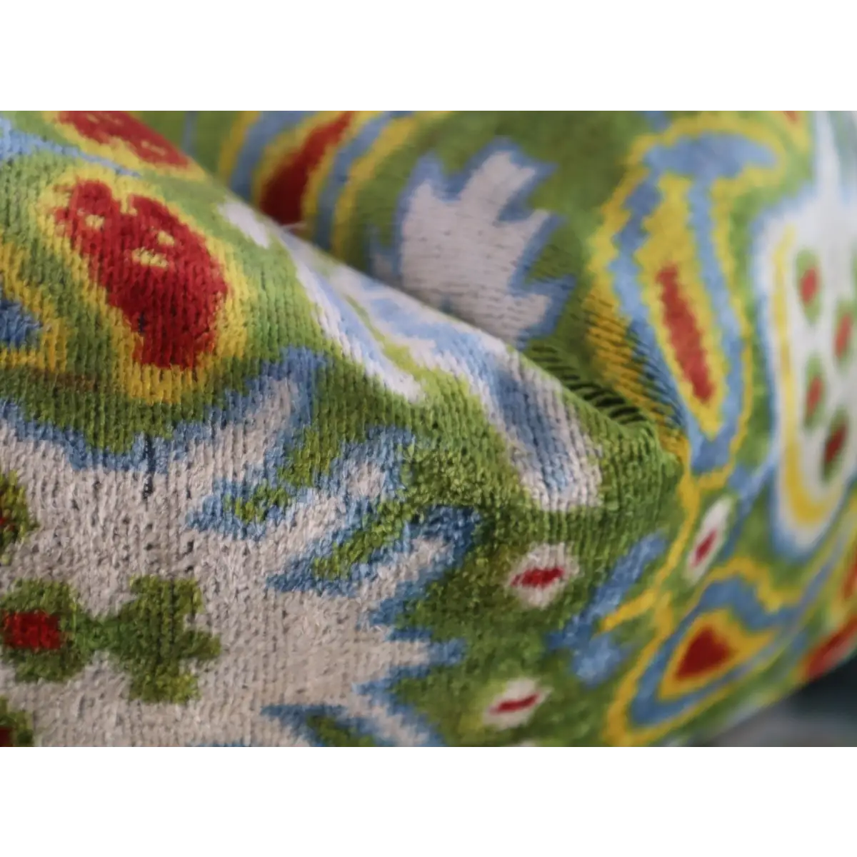 Canvello Green Handmade 16x24 Silk Velvet Pillow Organic Veg Dyed Down/Feather Filled - Canvello