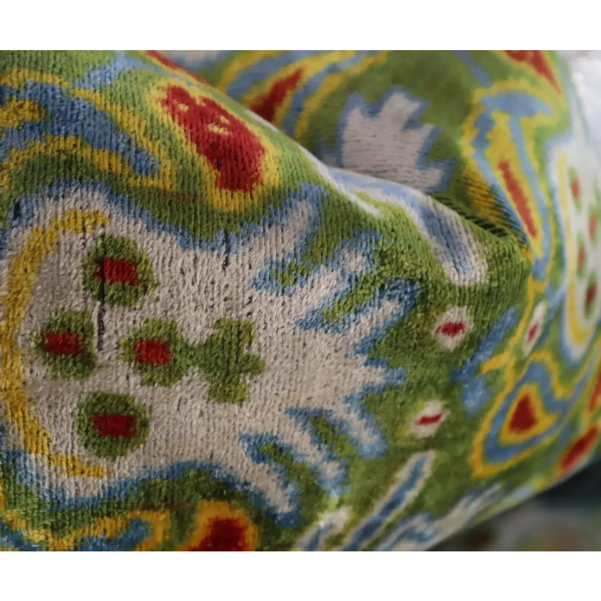 Canvello Green Handmade 16x24 Silk Velvet Pillow Organic Veg Dyed Down/Feather Filled - Canvello