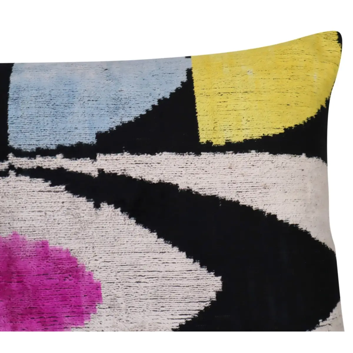 Canvello Handmade Abstract Design Velvet Throw Pillow - 16’’ X 24’’ - Gray Black Purple - Canvello