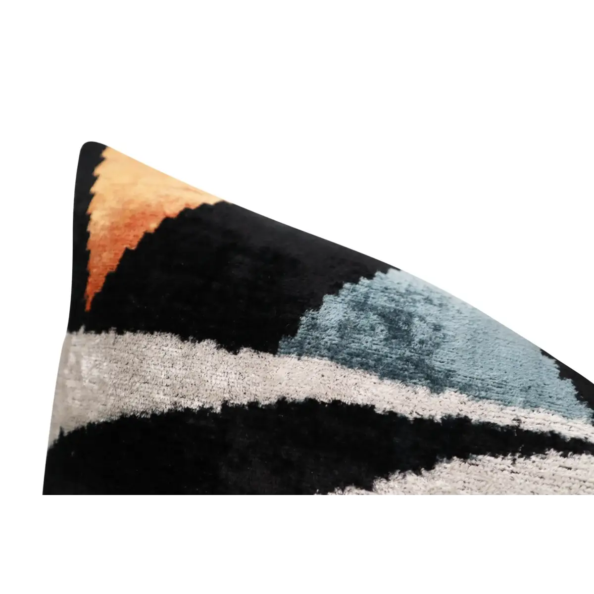 Canvello Handmade Abstract Design Velvet Throw Pillow - 16’’ X 24’’ - Gray Black Purple - Canvello