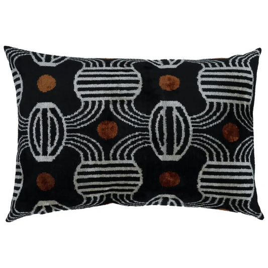 Canvello Handmade Black Gold Color Throw Pillows - 16x24 - Canvello