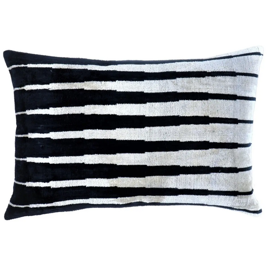 Canvello Handmade Black White Decorative Pillow and Insert | 16x24 - Canvello