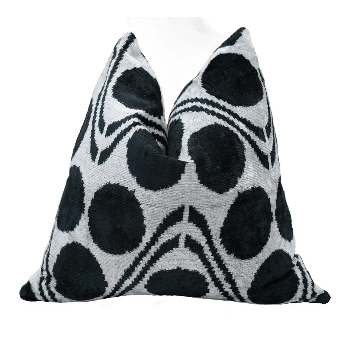 Canvello Handmade Black & White Velvet Throw Pillows - 20x20 - Canvello