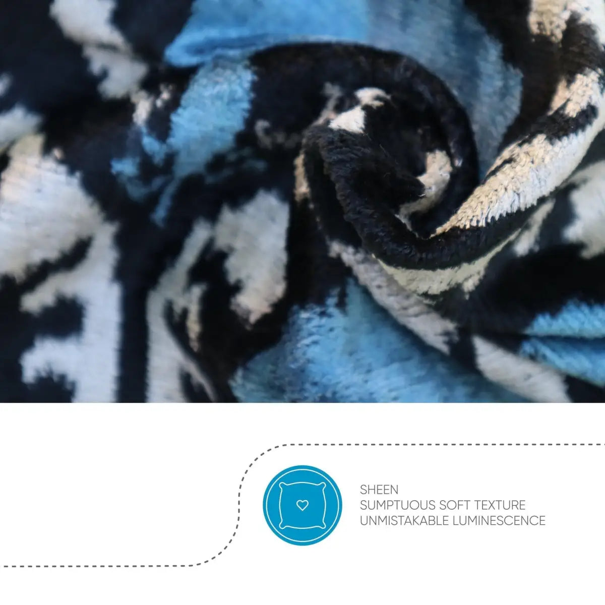 Canvello Handmade Blue Black Velvet Throw Pillows - 18x18 - Canvello
