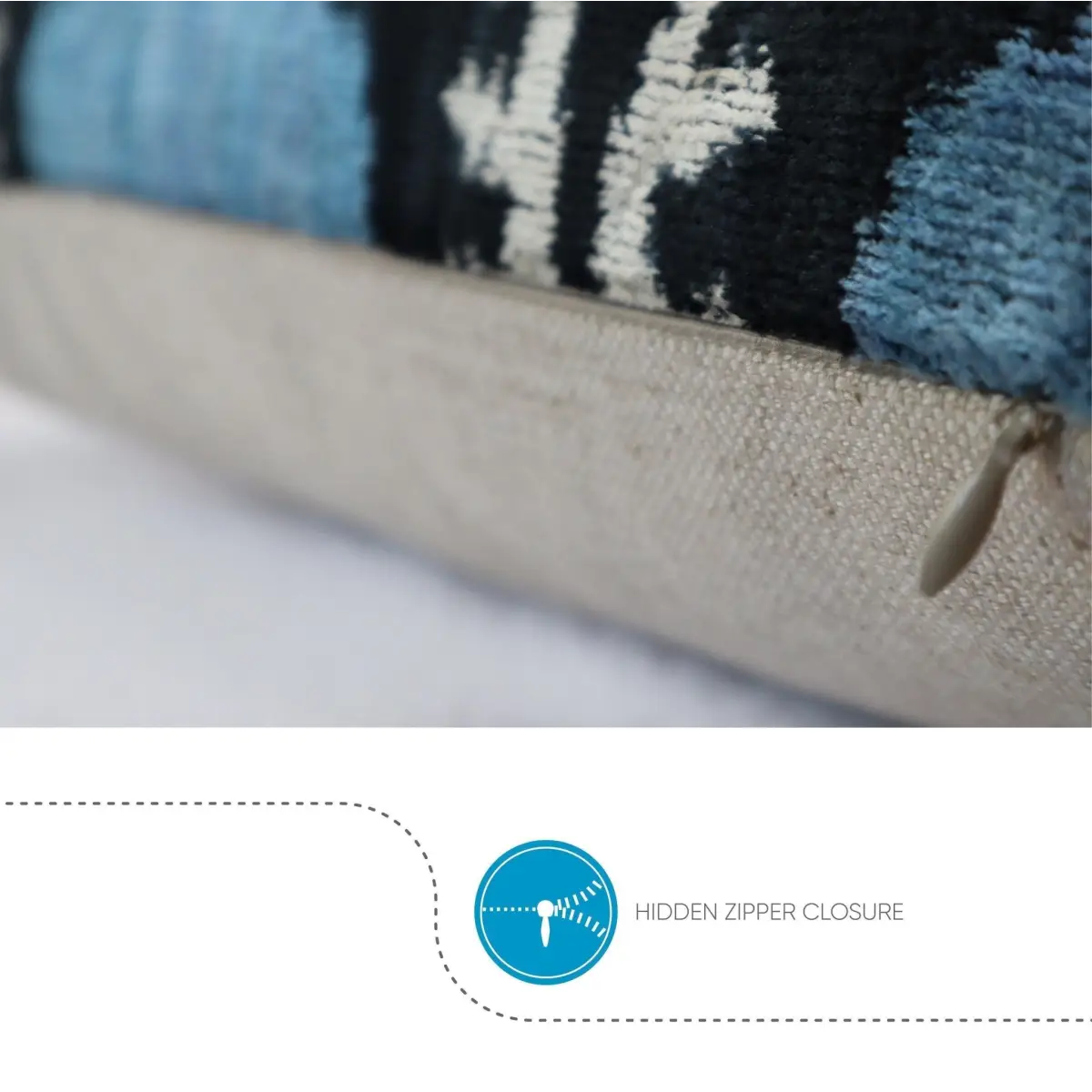 Canvello Handmade Blue Black Velvet Throw Pillows - 18x18 - Canvello